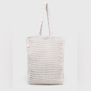Abercrombie & Fitch Cream Crochet Tote
